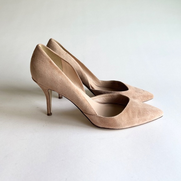 J. Crew Cream Suede Leather Point Toe Pumps size 9.5 - Picture 2 of 14